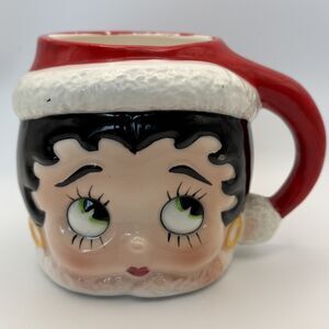 Vandor Betty Boop Sculptural Face Santa Hat Mug 1983 King Features Vintage